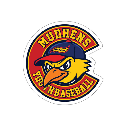 Mudhens Baseball Die Cut Stickers