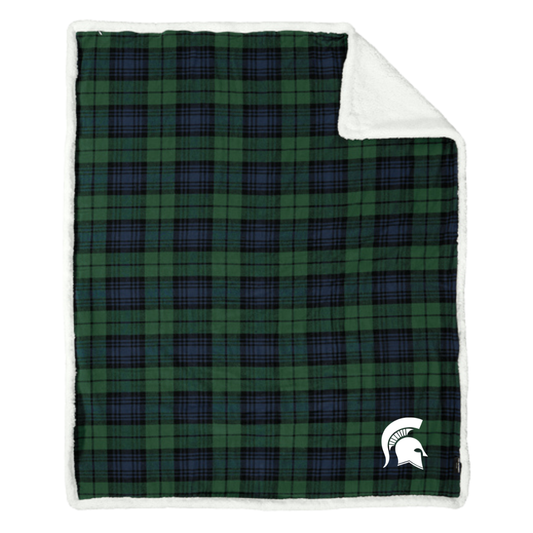 Skyline Spartans Lacrosse Port Authority Flannel Sherpa Blanket