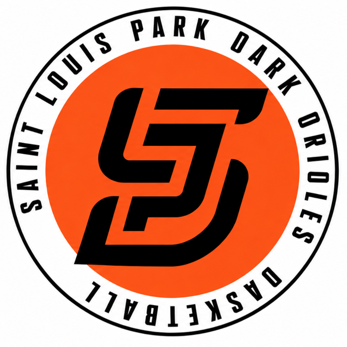St. Louis Park Traveling Basketball Round Car Magnet