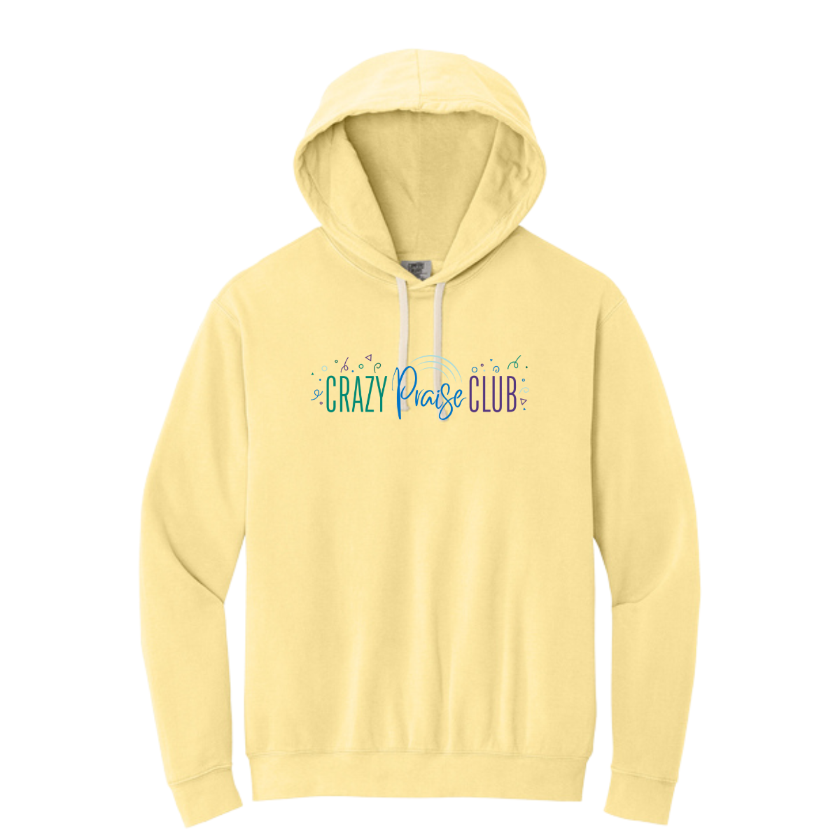 Adult Crazy Praise Club Comfort Colors Lightweight Hoodie