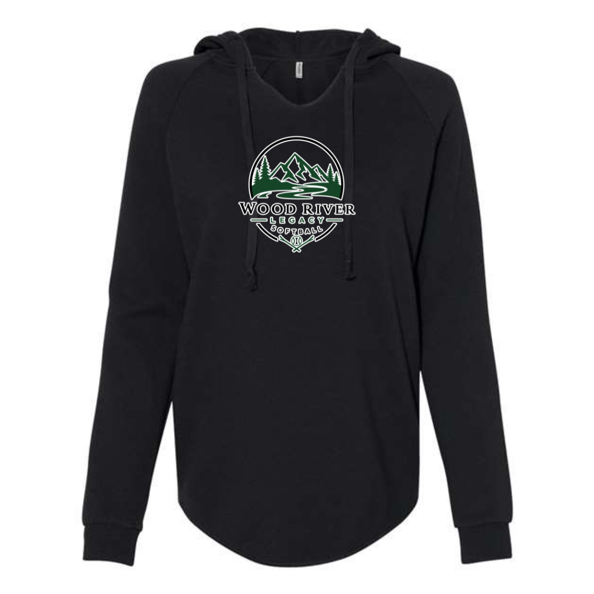 Women's Wood River Legacy Softball Lightweight Wash Hooded Sweatshirt