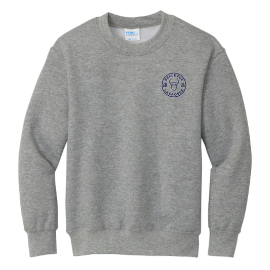 Youth Bellevue Lacrosse Port & Company Crewneck SweatShirt