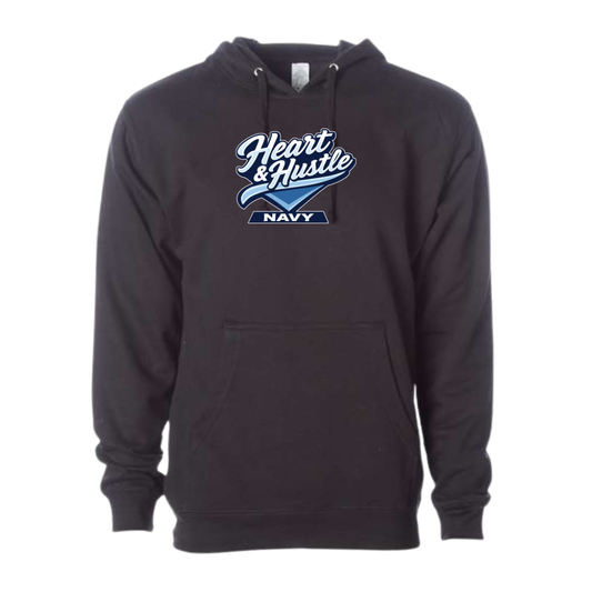 Adult Heart and Hustle Baseball ITC Midweight Hoodie