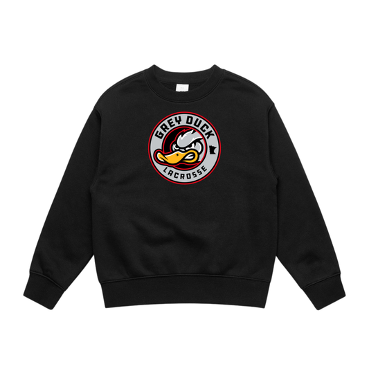 Youth Grey Duck Lacrosse AS Colour Relax Crewneck