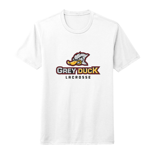 Adult Grey Duck Lacrosse District Perfect Tri Tee