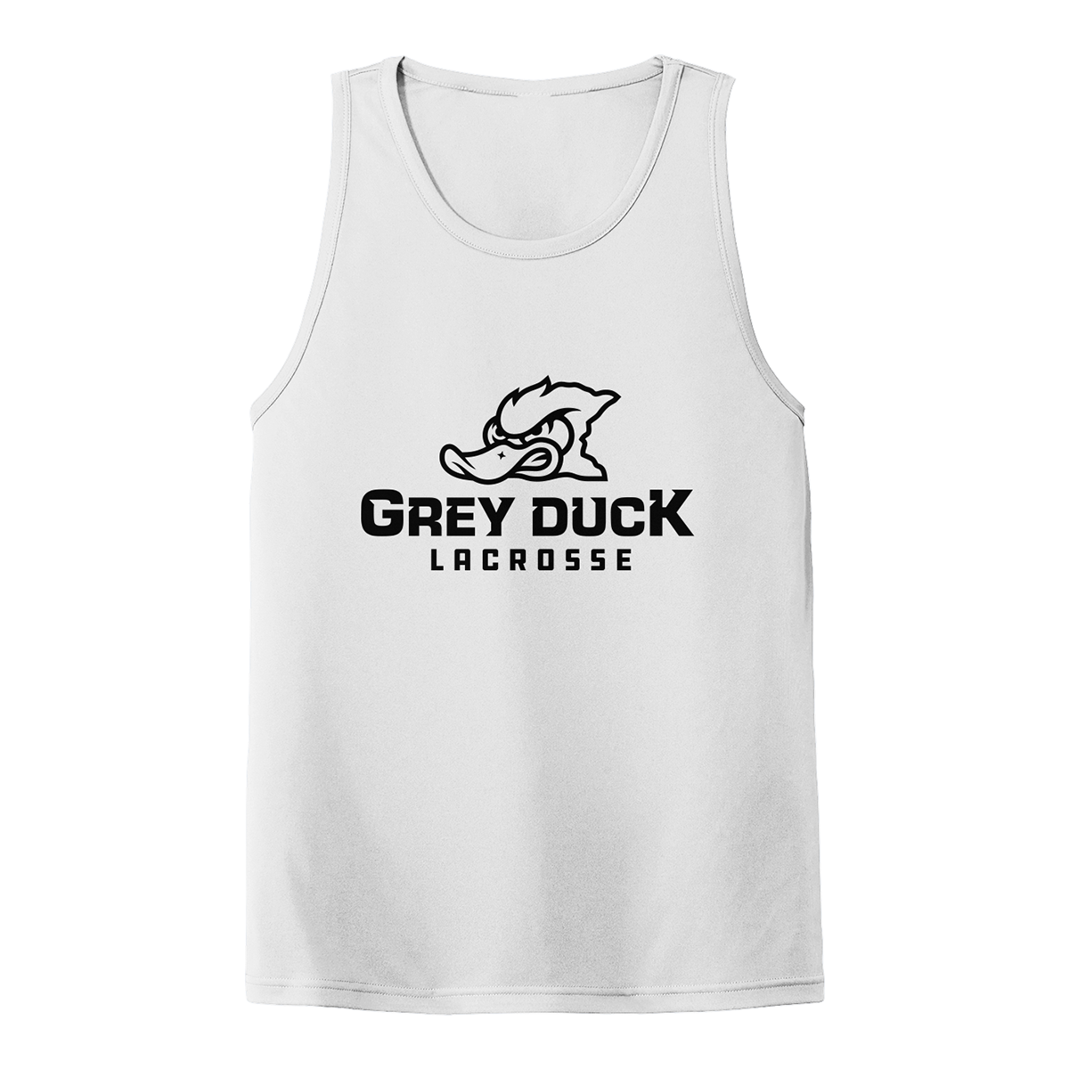 Adult Grey Duck Lacrosse Sport-Tek PosiCharge Competitor Tank