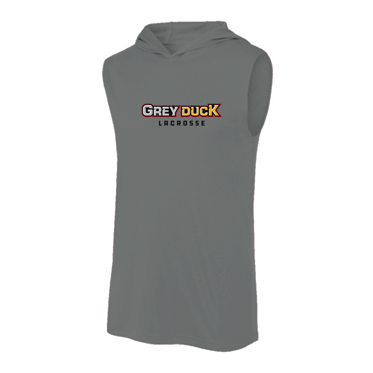 Adult Grey Duck Lacrosse Sleeveless Hoodie