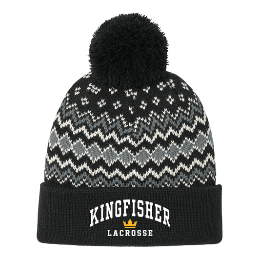 Kingfisher Lacrosse Port Authority Alpine Pom Beanie
