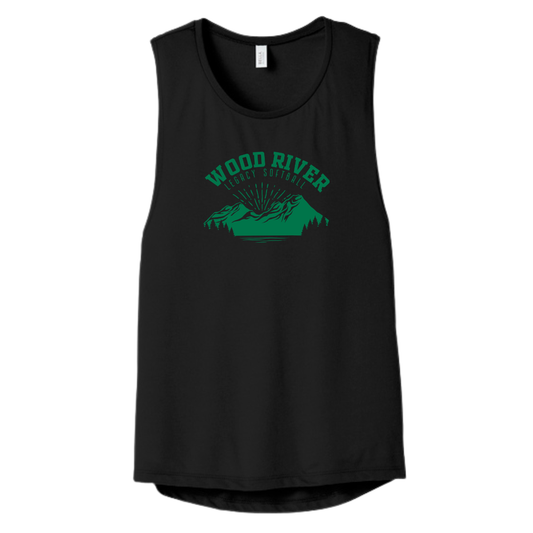 Women's Wood River Legacy Softball Bella + Canvas Flowy Scoop Muscle Tank