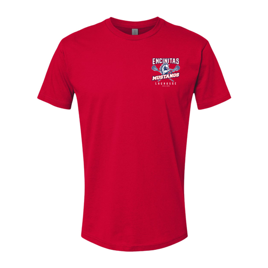 Adult Mustangs Lacrosse Next Level Cotton T-Shirt