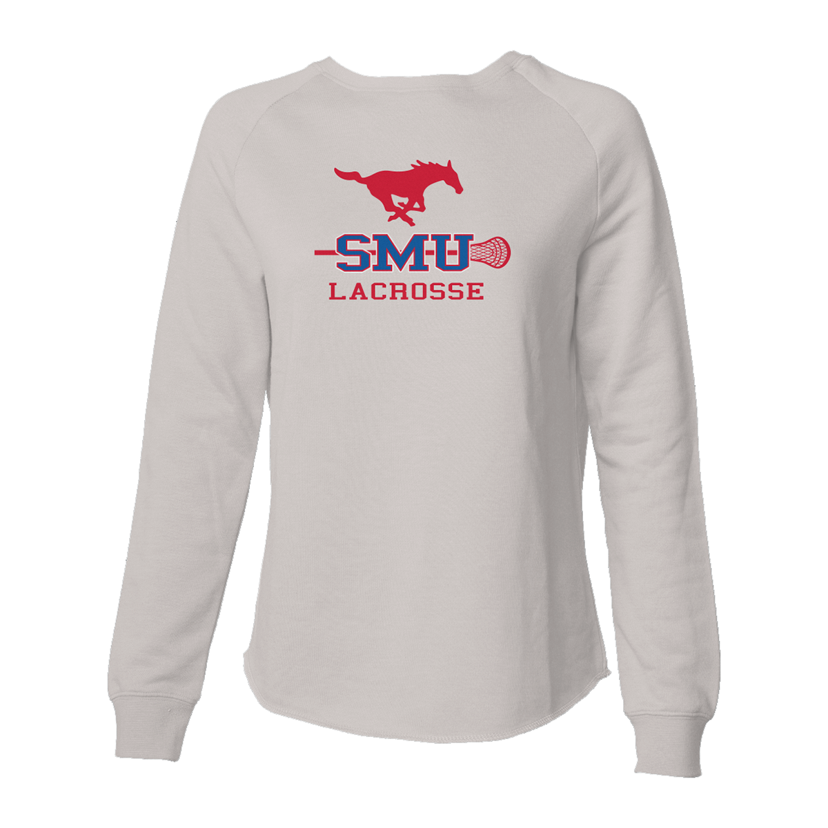 Women's SMU Lacrosse Wave Wash Crewneck Sweatshirt