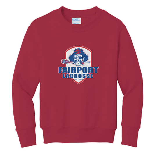 Youth Fairport Lacrosse Fleece Crewneck Sweatshirt
