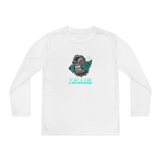Youth Slaughter County Yetis Lacrosse Sport-Tek Performance Long Sleeve Shirt