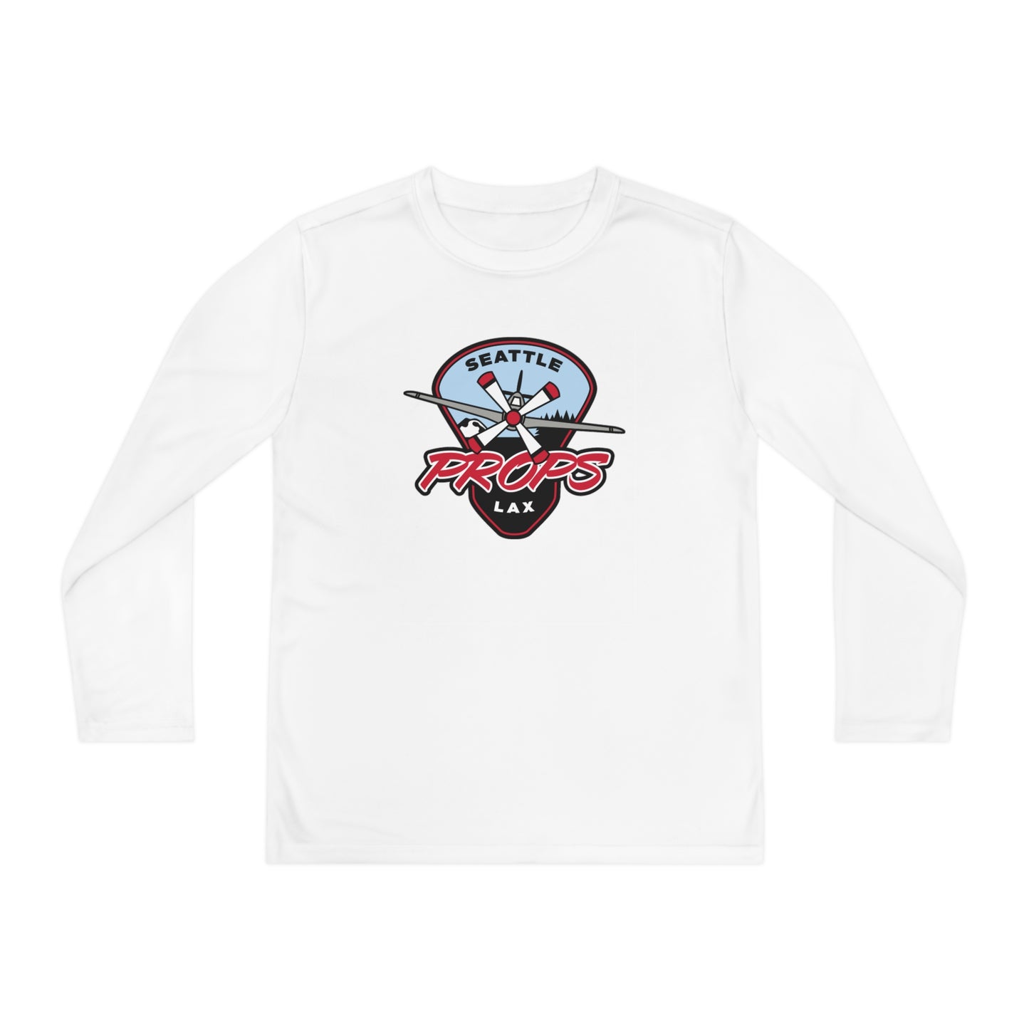 Youth Seattle Props Lacrosse Sport-Tek Performance Long Sleeve