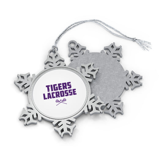 Tiger Lax Pewter Snowflake Ornament