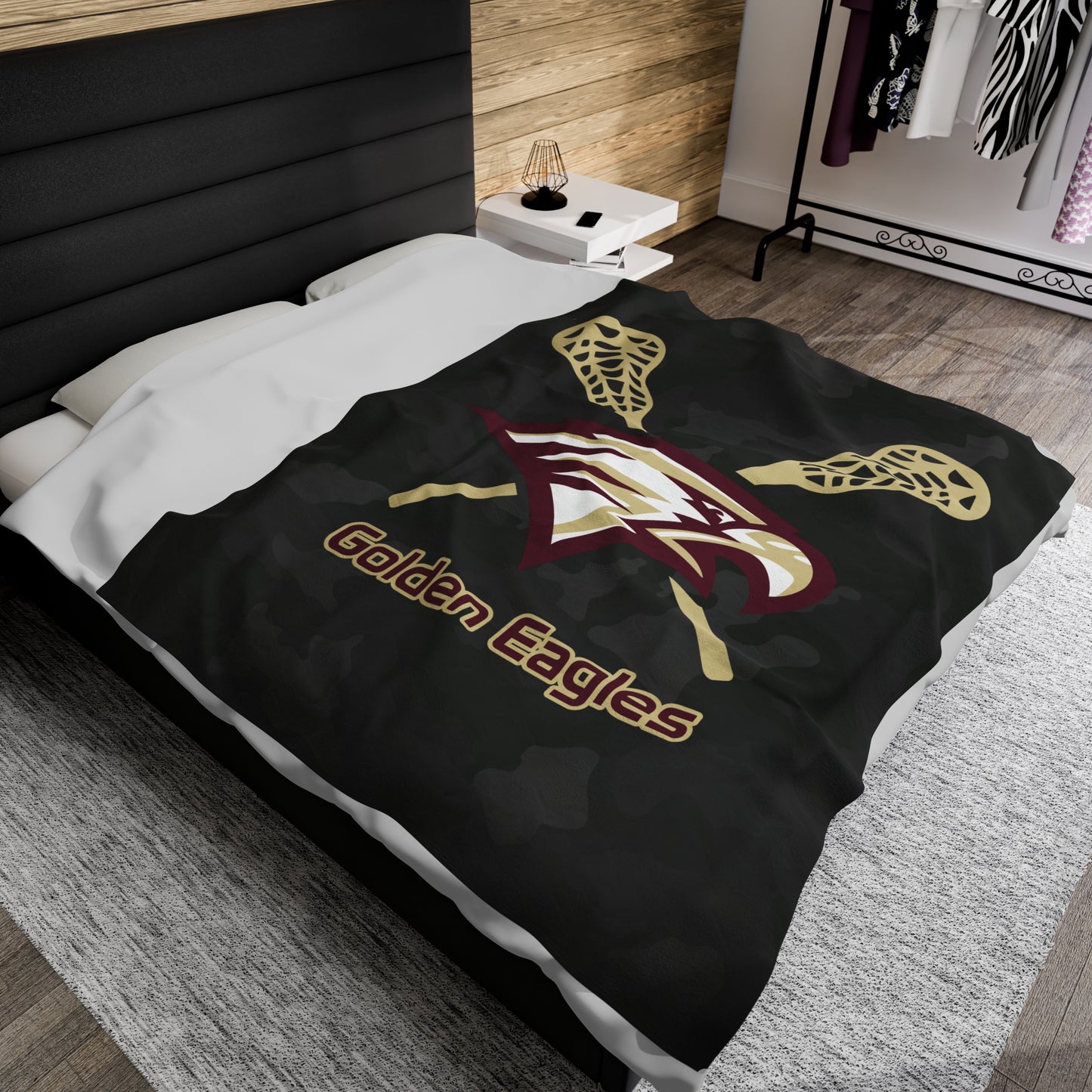 Maple Mountain Youth Lacrosse Velveteen Plush Blanket