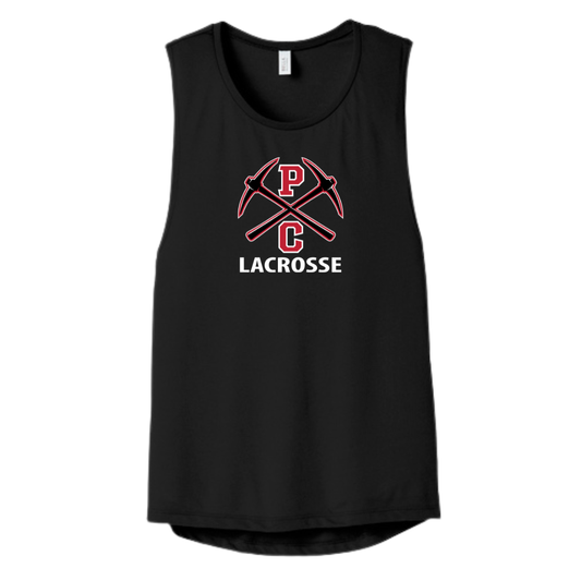 Women's PCHS Boys Lacrosse Bella + Canvas Flowy Scoop Muscle Tank