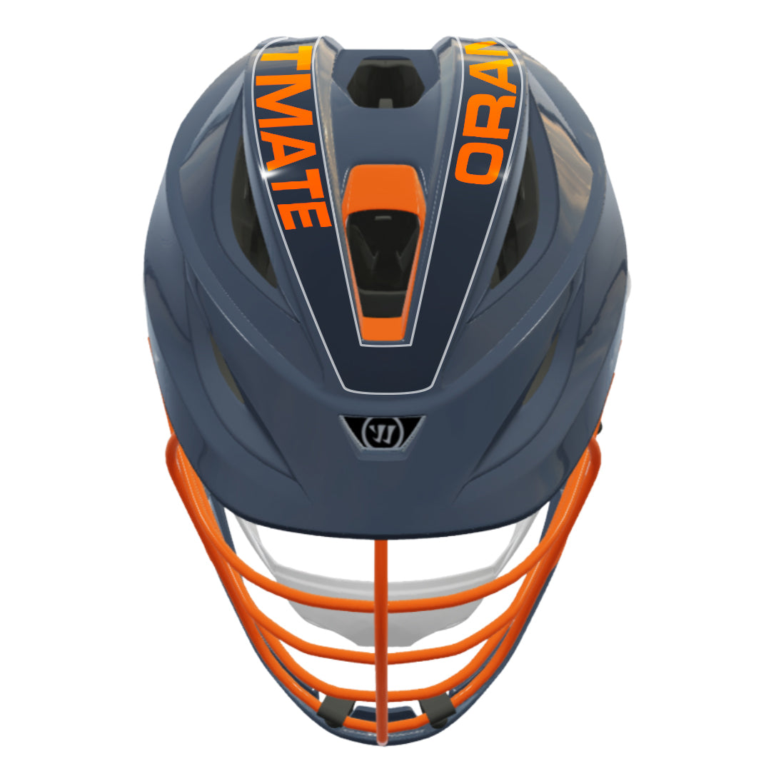 Ultimate Orange Warrior Burn X Helmet + Decals