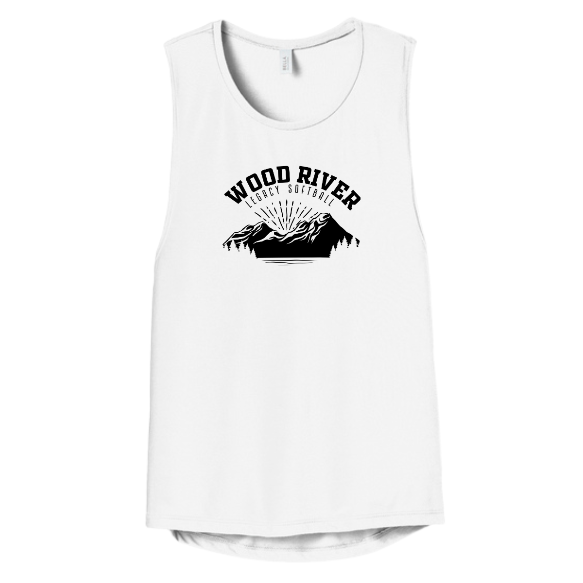 Women's Wood River Legacy Softball Bella + Canvas Flowy Scoop Muscle Tank