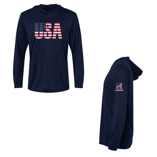 Adult Hoya Lacrosse Bahama Sun Hoodie