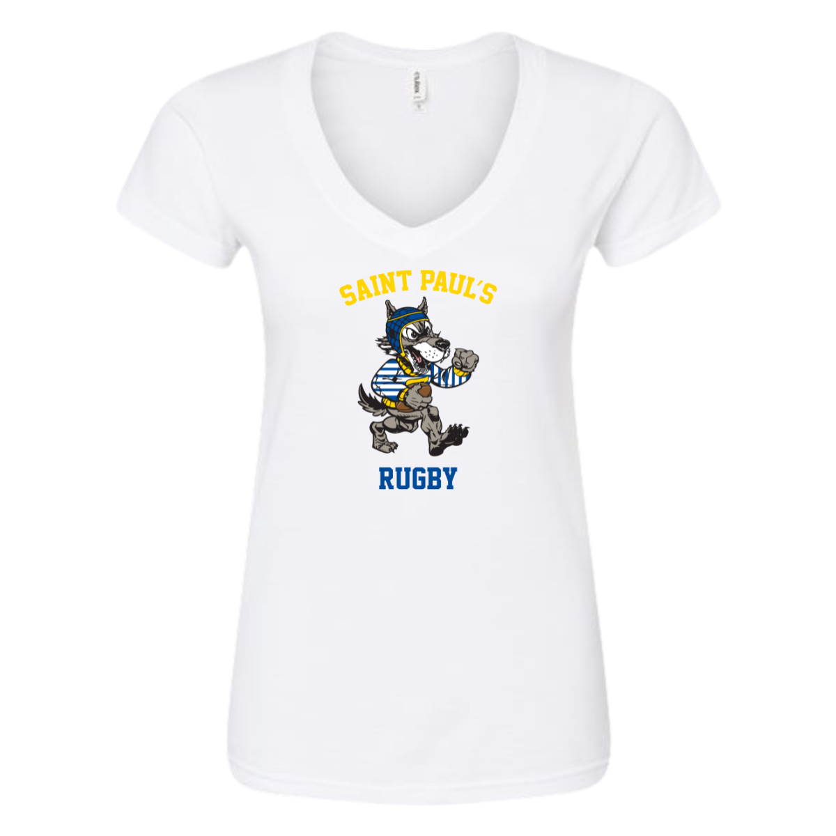 Women's St. Paul's Rugby Tultex V-Neck T-Shirt