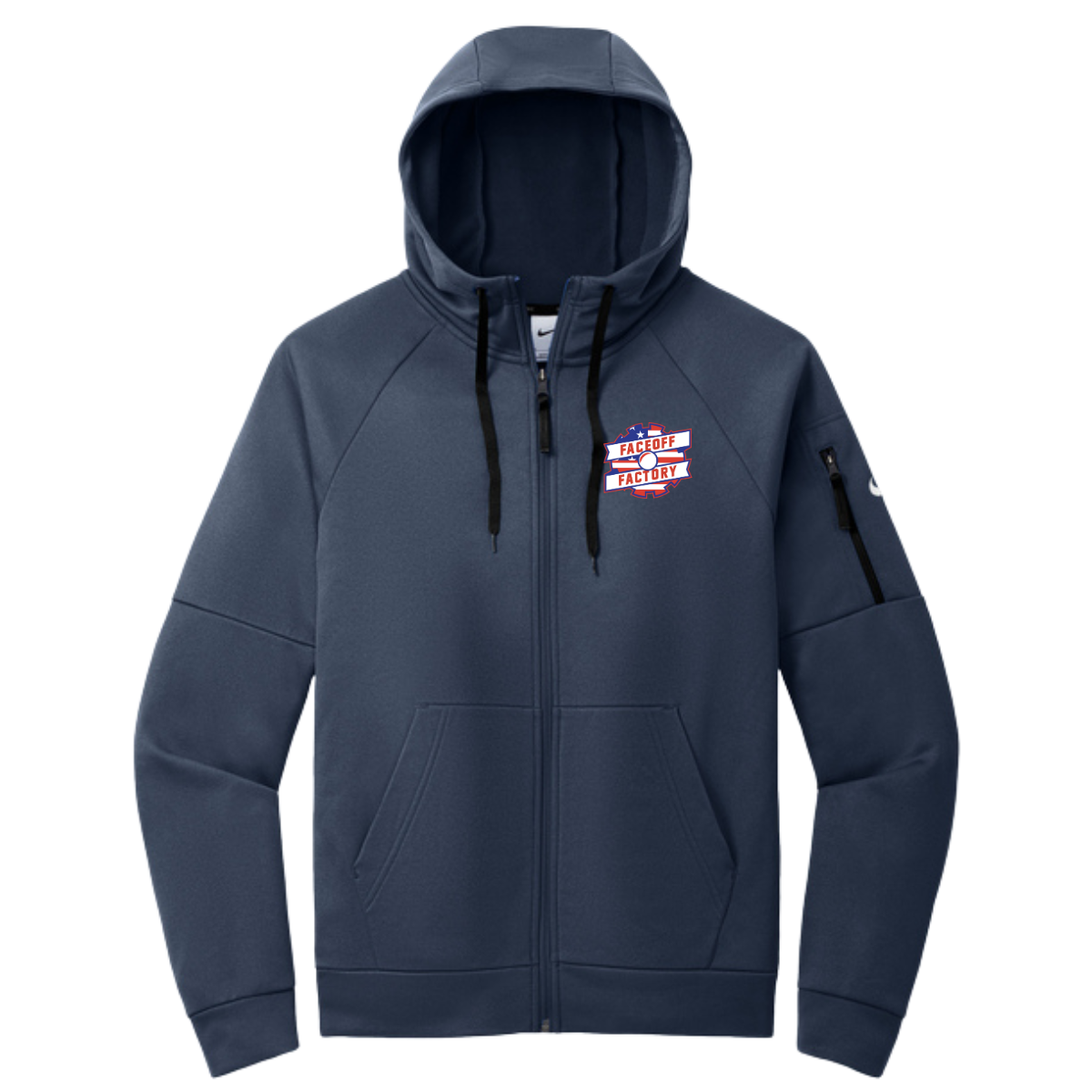 Adult Faceoff Factory Nike Therma-FIT Pocket Full-Zip Hoodie