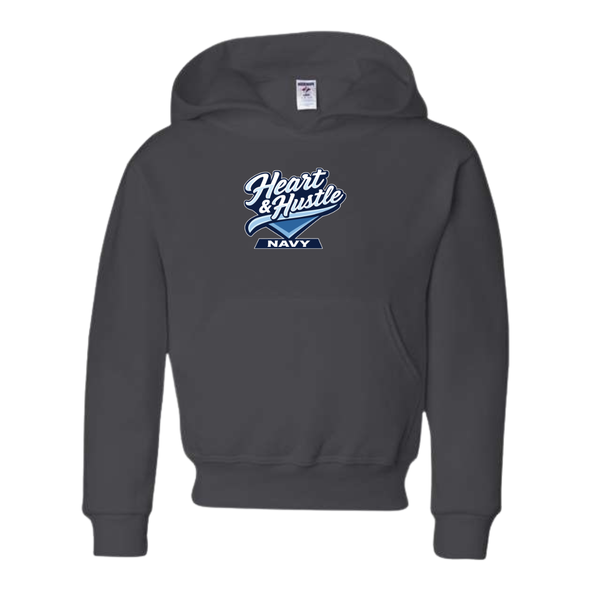 Youth Heart and Hustle Baseball Jerzees Nublend Hoodie
