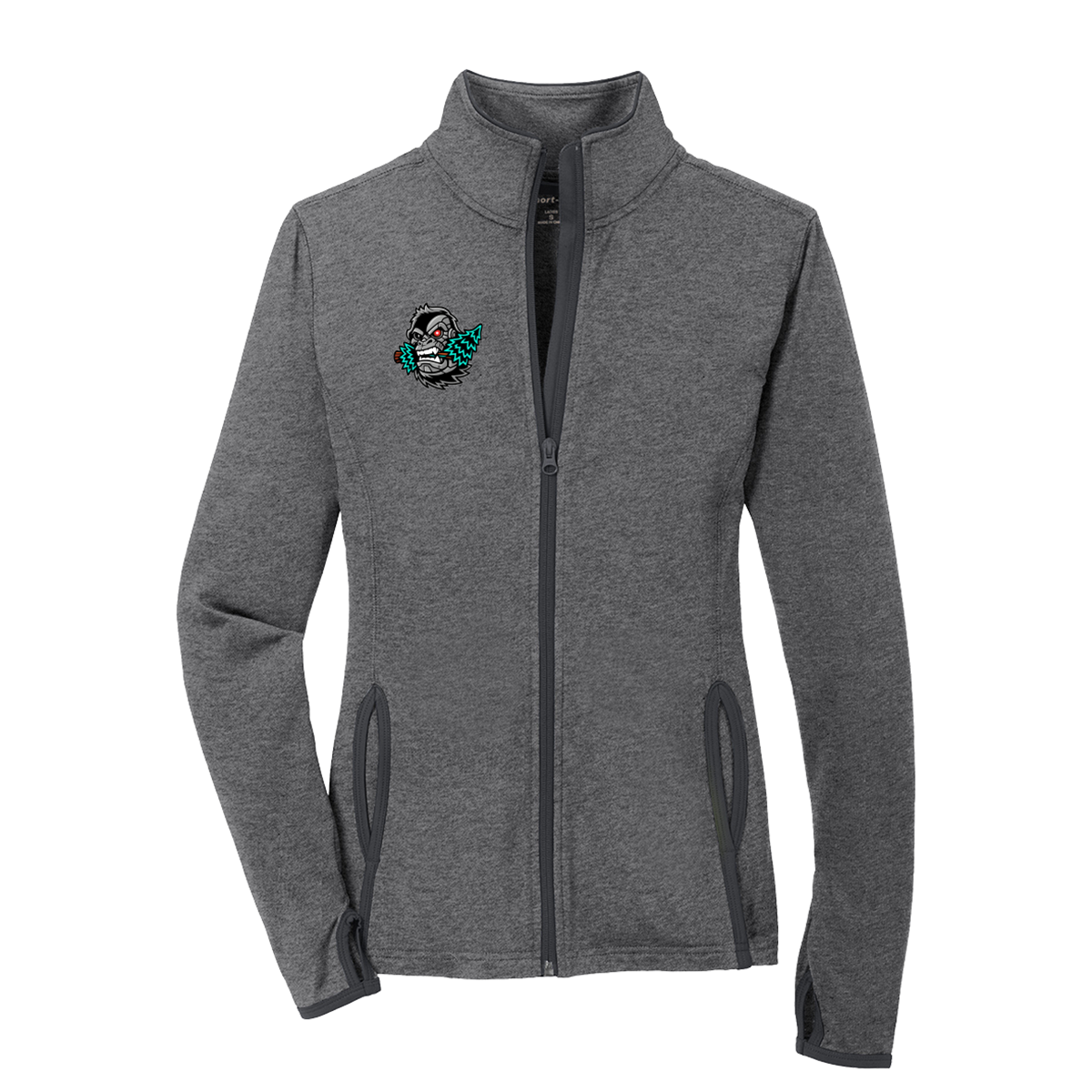 Women's Slaughter County Yetis Lacrosse Sport-Tek Sport-Wick Stretch Full Zip Jacket