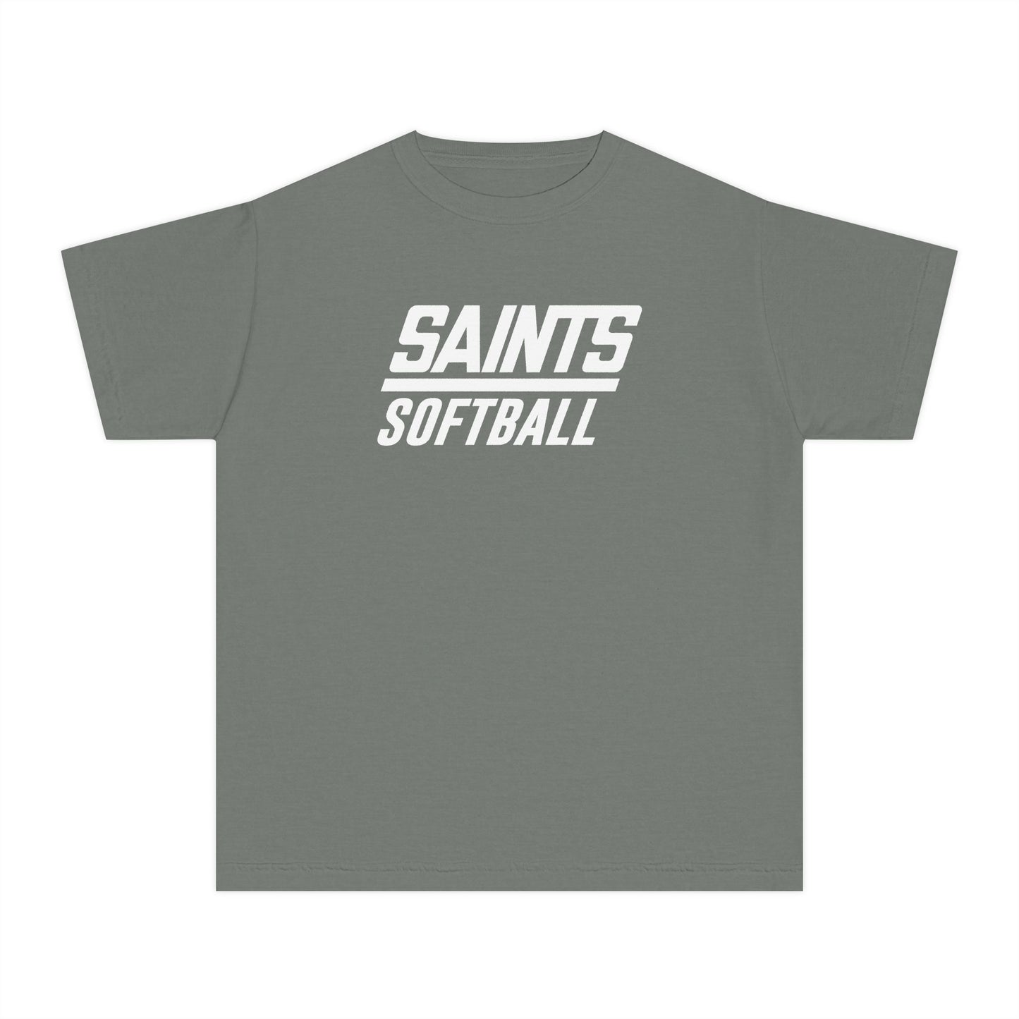 Youth Saints Softball Comfort Colors Garment Dyed T-Shirt