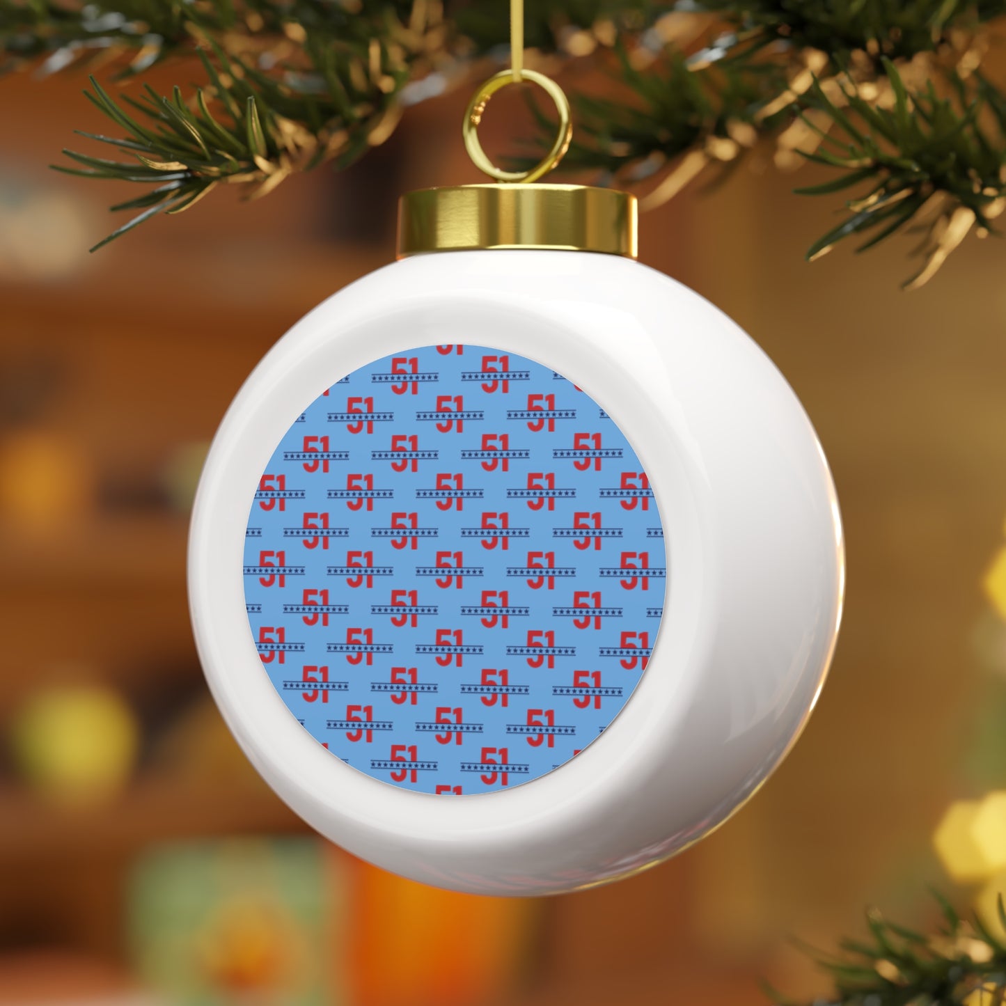 51 Stars Christmas Ball Ornament