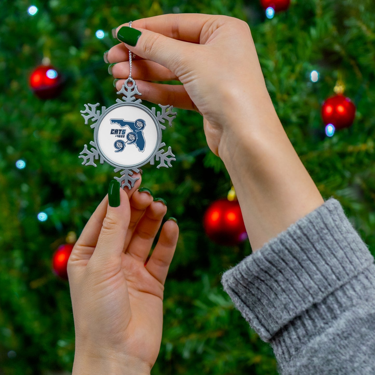 Academy at the Lakes Pewter Snowflake Ornament