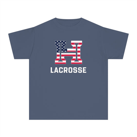 Youth Hoyas Lacrosse Garment Dyed T-Shirt