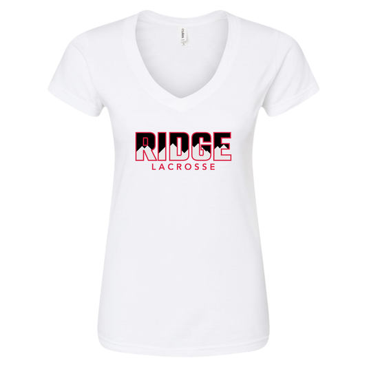 Women's Mountain Ridge Sentinels Lacrosse Tultex V-Neck T-Shirt