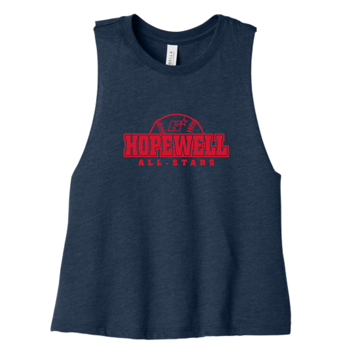Women's Hopewell All-Stars Bella + Canvas Racerback Cropped Tank
