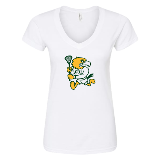 Women's CUI Lacrosse Tultex V-Neck T-Shirt