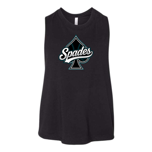 Women's South Bay Spades Bella + Canvas Racerback Cropped Tank