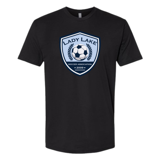 Adult Lady Lake Soccer Association Next Level Cotton T-Shirt