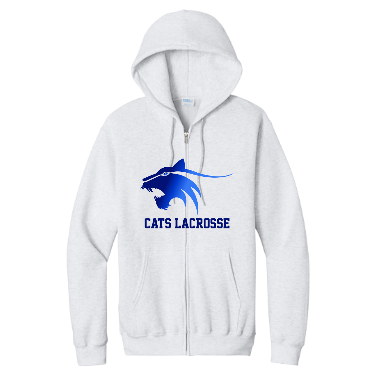 Adult Springdale Wildcats Lacrosse Port & Company Full Zip Hoodie