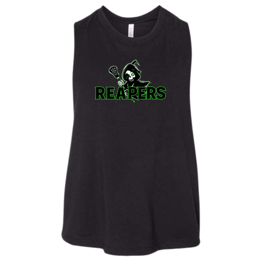 Women's Round Hill Reapers Bella + Canvas Racerback Cropped Tank