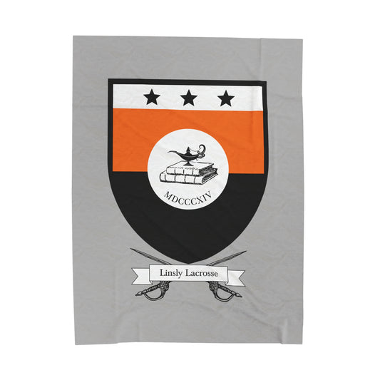 Linsly Lacrosse Velveteen Plush Blanket