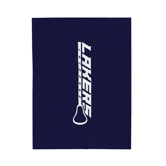 Prior Lake Boys Lacrosse Velveteen Plush Blanket