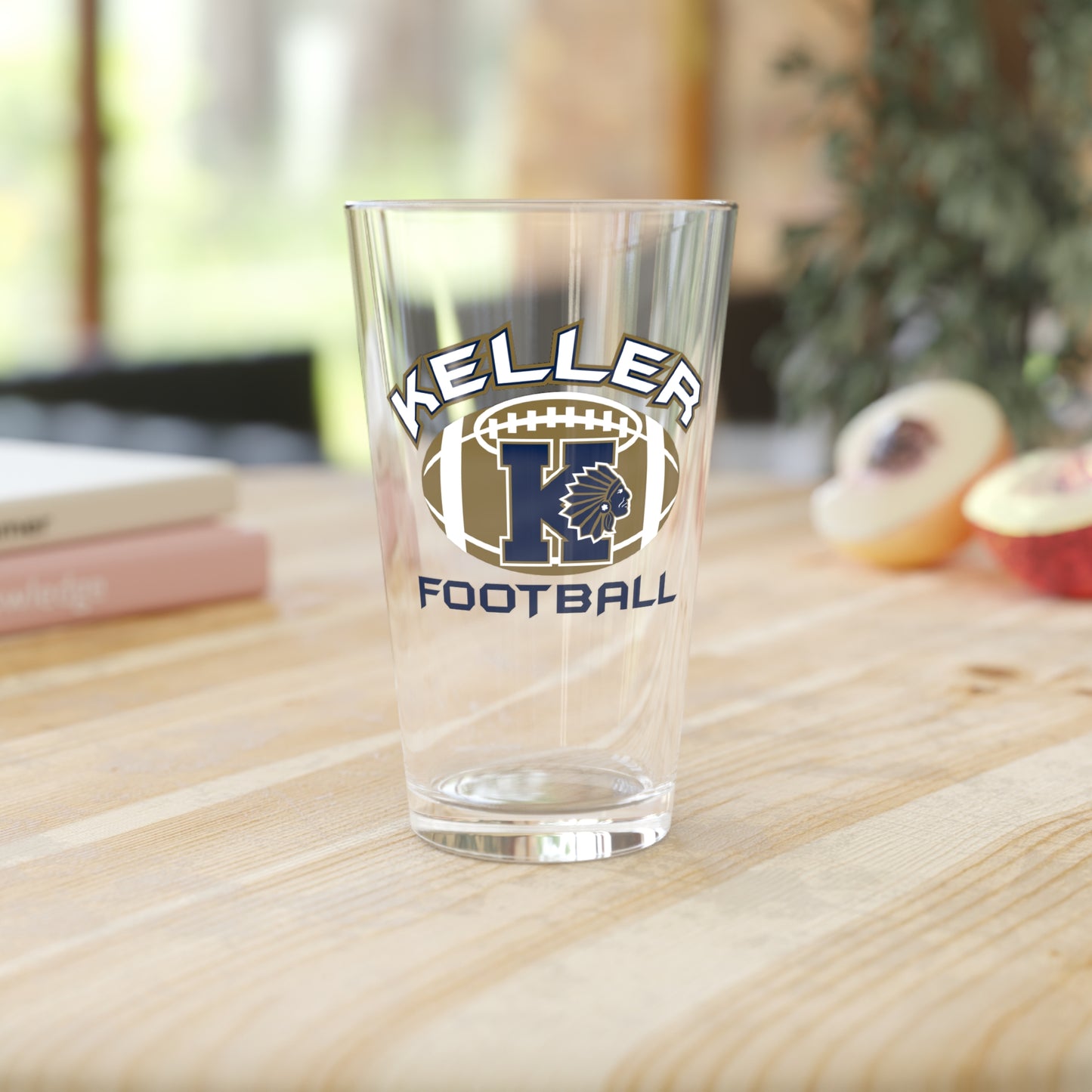 Keller Football Pint Glass