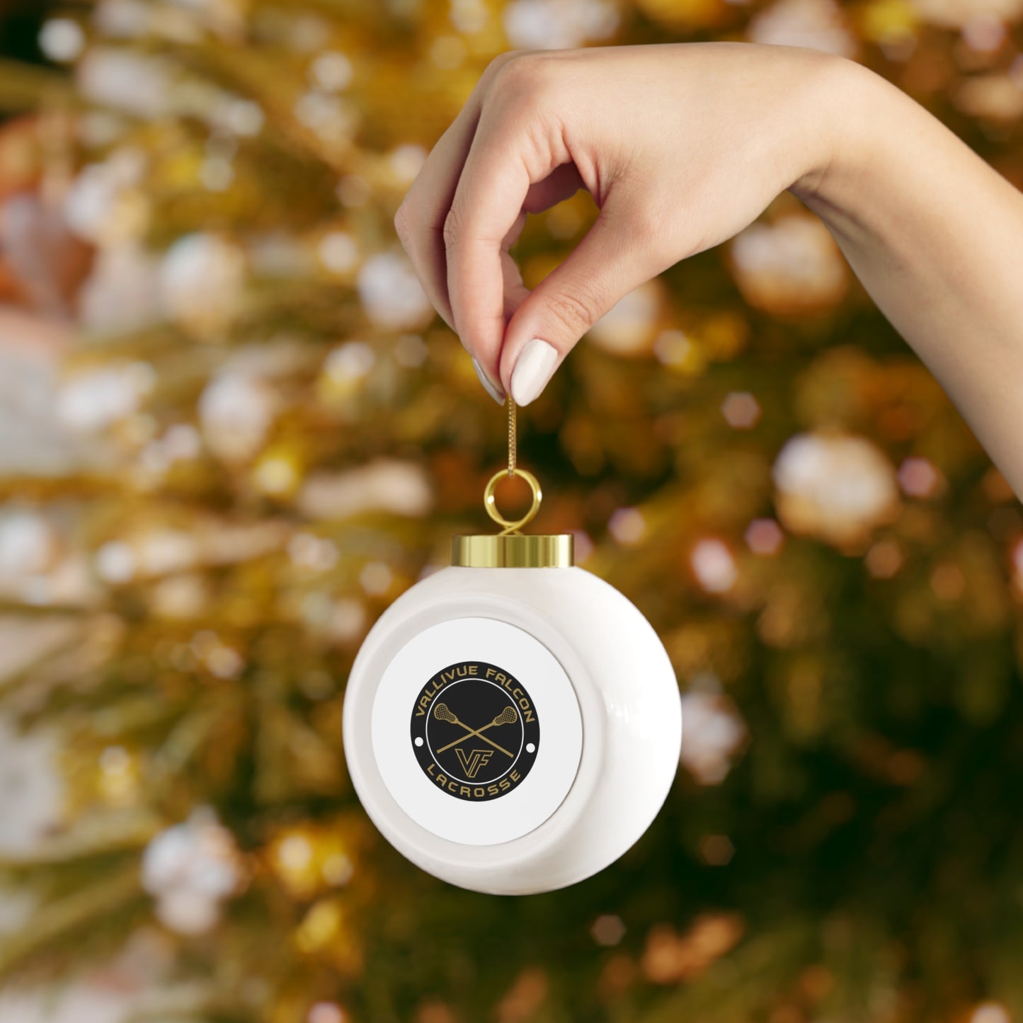 Vallivue Lacrosse Christmas Ball Ornament
