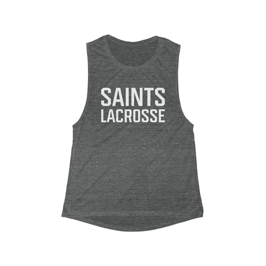 Women's Auburn Youth Lacrosse Bella + Canvas Flowy Scoop Muscle Tank