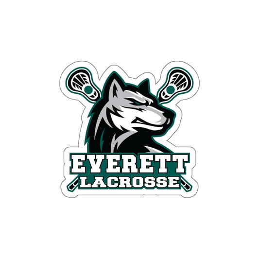 Everett Lacrosse Die Cut Stickers