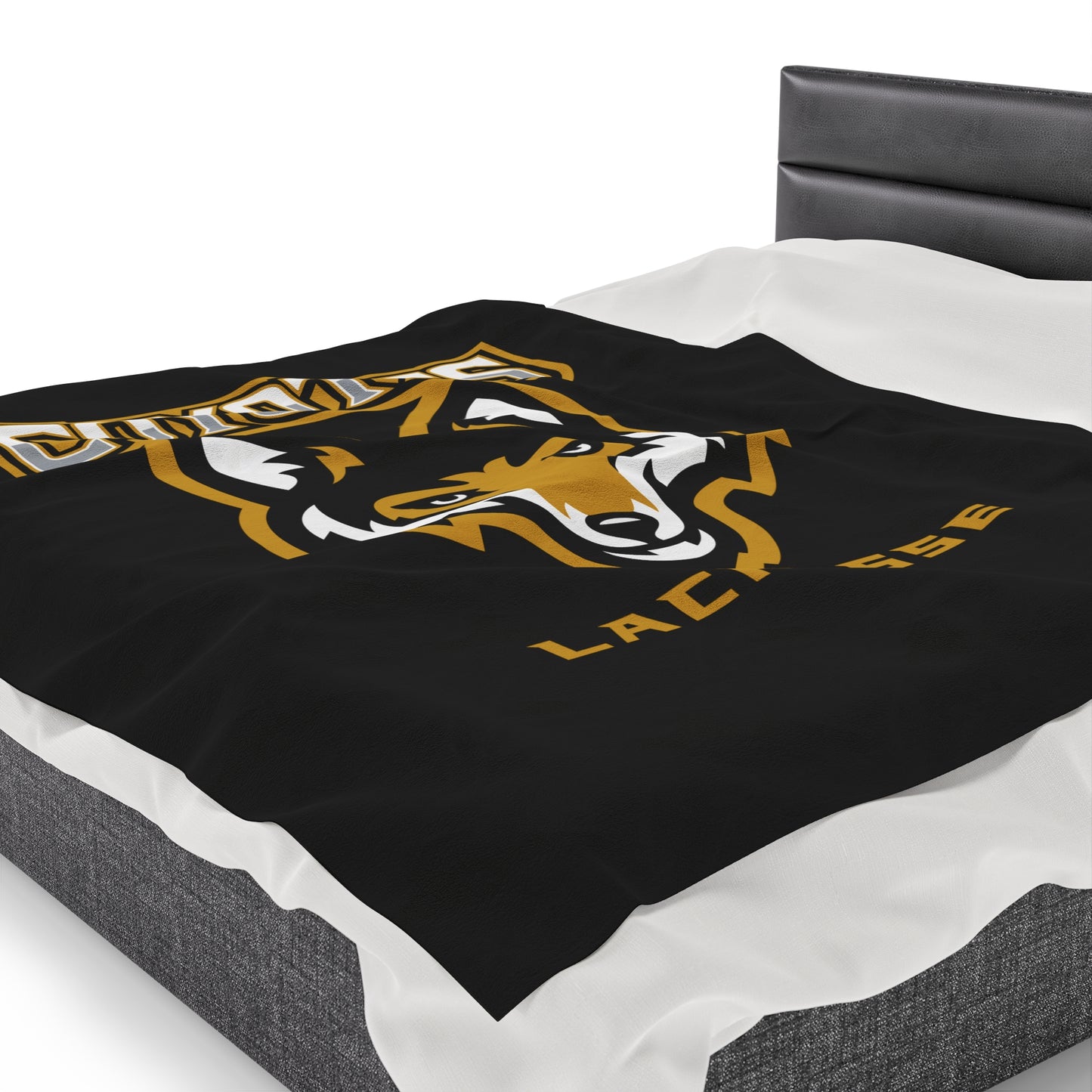 Coyotes Lacrosse Velveteen Plush Blanket (60" x 80")