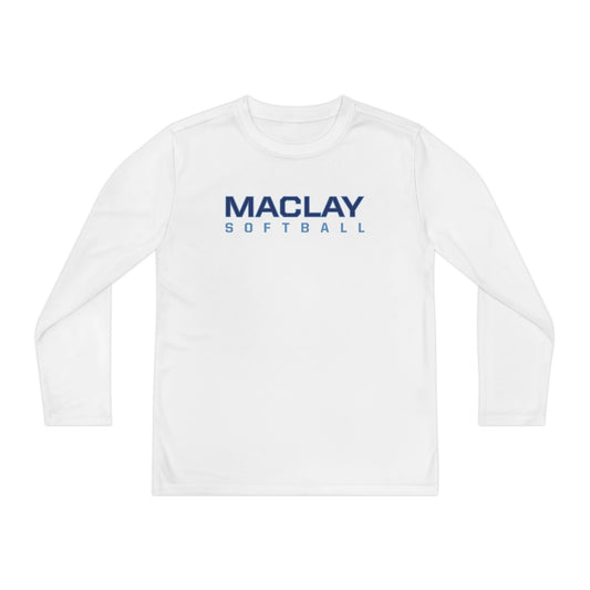 Youth Maclay Softball Sport-Tek Performance Long Sleeve Shirt