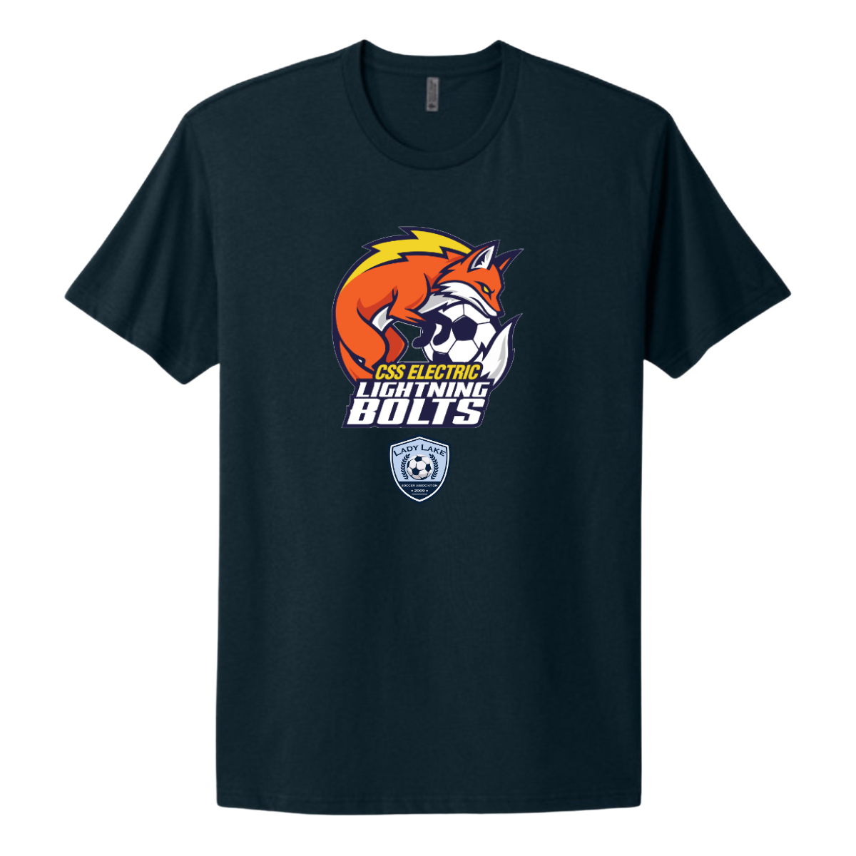 Adult Lightning Bolts Next Level Cotton T-Shirt