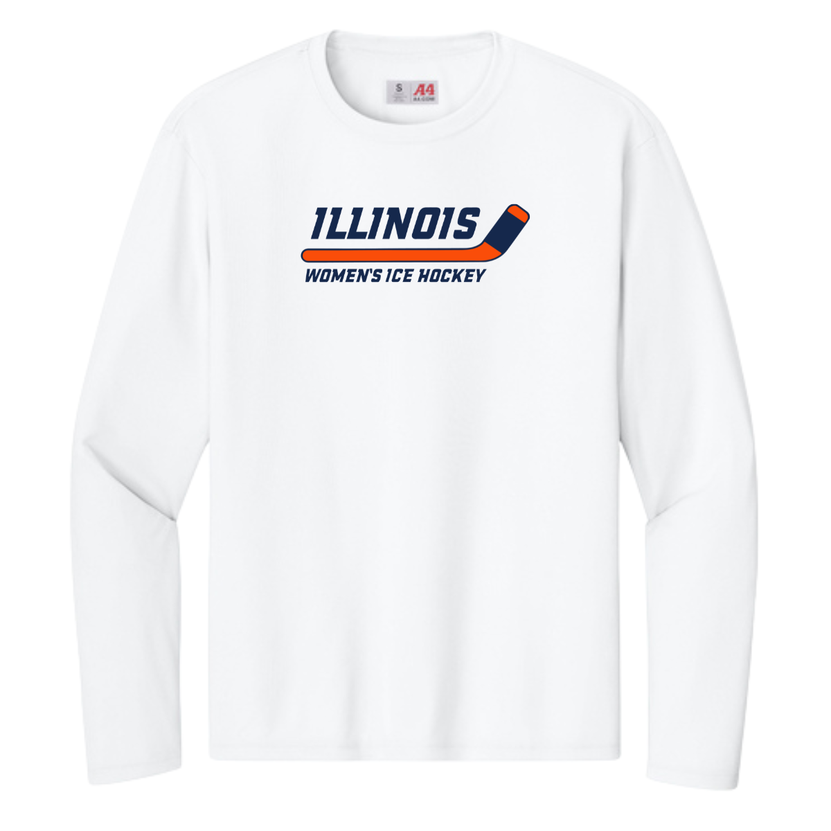 Adult Illinois Hockey Team A4 Cooling Performance LS
