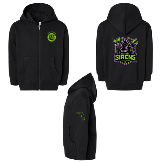 Toddler Caloosa Sirens Rabbit Skins Full-Zip Fleece Hoodie